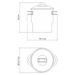 Cuscuzeira 14cm 2,20L 62519/140 Tramontina - 6