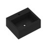 Cuba De Apoio Para Banheiro em Mármore Sintético Quadra BSI Preto Fosco - 1