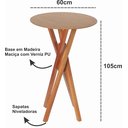 Ver imagem 1 de Mesa Alta Bistrô 60cm de Diâmetro, Bar, Restaurante, Lanchonete - Freijó