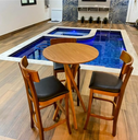 Ver imagem 2 de Mesa Alta Bistrô 60cm de Diâmetro, Bar, Restaurante, Lanchonete - Freijó