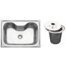 Cuba Sobrepor Acetinada Morgana + Lixeira Embutir 5L 94990/001 Tramontina - 1