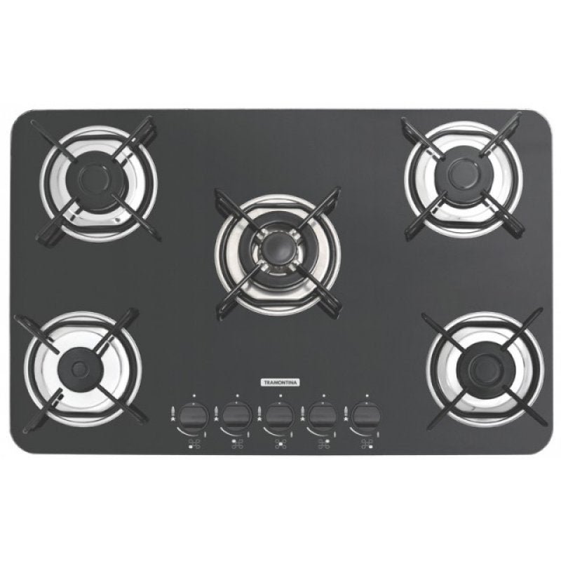 Cooktop Tramontina 5 Bocas Gás Vidro Brasil 5Gg Tri 70 94708/502