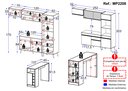 Ver imagem 3 de Cozinha Modulada com Bancada Americana Veneza Multimóveis Mp2208 Branco/dourado