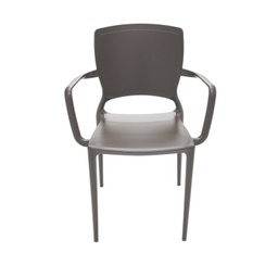 Cadeira Sofia Encosto Fechado com Braço Marrom 92039/109 Tramontina - 1 Cadeira Sofia Encosto Fechado com Braço Marrom 92039/109 Tramontina - 1