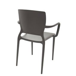 Cadeira Sofia Encosto Fechado com Braço Marrom 92039/109 Tramontina - 4 Cadeira Sofia Encosto Fechado com Braço Marrom 92039/109 Tramontina - 4