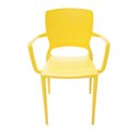 Ver imagem 2 de Cadeira Safira com Braços Encosto Fechado Amarelo 92049/000 Tramontina