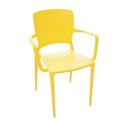 Ver imagem 1 de Cadeira Safira com Braços Encosto Fechado Amarelo 92049/000 Tramontina