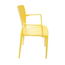 Cadeira Safira com Braços Encosto Fechado Amarelo 92049/000 Tramontina - 3 Cadeira Safira com Braços Encosto Fechado Amarelo 92049/000 Tramontina - 3