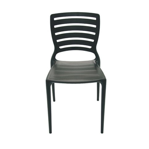 Cadeira Tramontina Sofia em Polipropileno Preto com Encosto Horizontal
