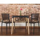 Ver imagem 4 de Cadeira Tramontina Sofia em Polipropileno Preto com Encosto Horizontal