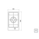 Ver imagem 3 de Cooktop Tramontina 1 Boca Gás Inox Dominó 1gx Tri 30 94700/111