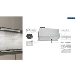 Coifa de Embutir Tramontina 95800/015 em Aço Inox 75 Cm 127v - 4 Coifa de Embutir Tramontina 95800/015 em Aço Inox 75 Cm 127v - 4