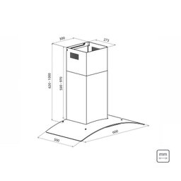 Coifa de Parede Tramontina 94815/221 New Vetro Preta Touch 60cm - 2