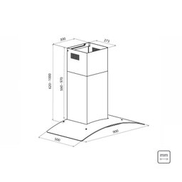 Coifa de Parede Tramontina 94816/221 New Vetro Preta Touch 90cm - 2