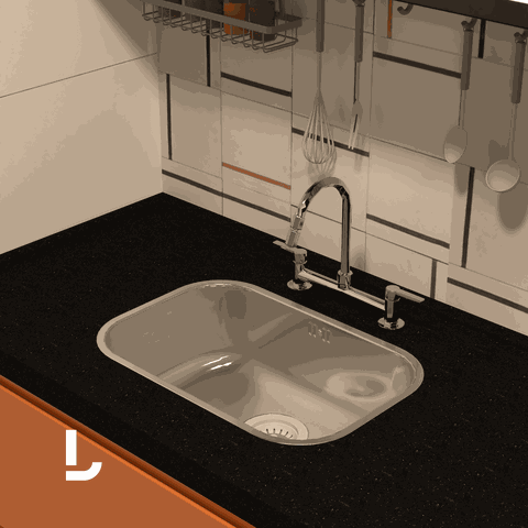 Cuba Tramontina em Inox Acetinado de Embutir + Válvula Lavínia 48BL 48x34cm