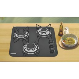 Cooktop Tramontina 3 Bocas Gás Vidro Brasil 3gg 45 94726/501 - 3