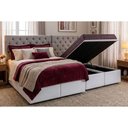 Ver imagem 3 de Cama Box Baú Novo + Colchão Molas Kappesberg Ensacadas Inverno Verão + Base Crc Courano White
