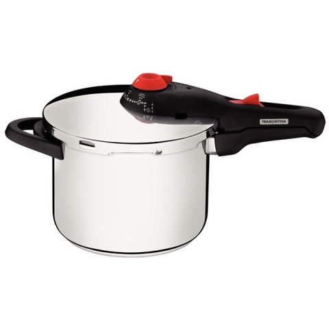 Panela de Pressão com Cozi-Vapore Ø 22 cm Aço Inox SOLAR 6 Litros Tramontina 62516/222