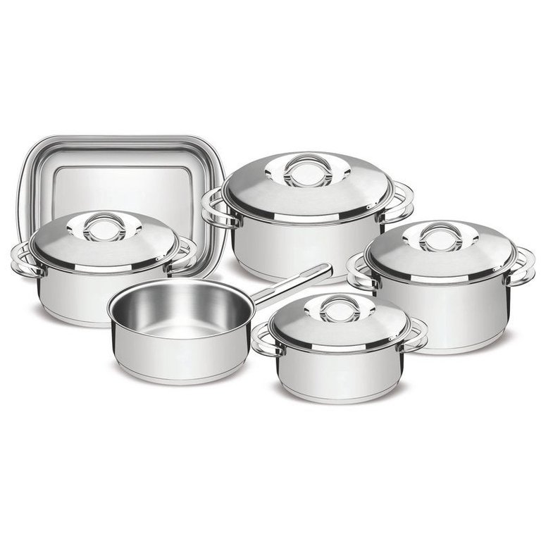 Conjunto de Panelas Aço Inox 6 Peças SOLAR Tramontina 65500/000