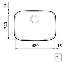 Cuba Retangular Tramnontina 94027/203 Aço Inox Alto Brilho com Escape 48x34cm - 2 Cuba Retangular Tramnontina 94027/203 Aço Inox Alto Brilho com Escape 48x34cm - 2