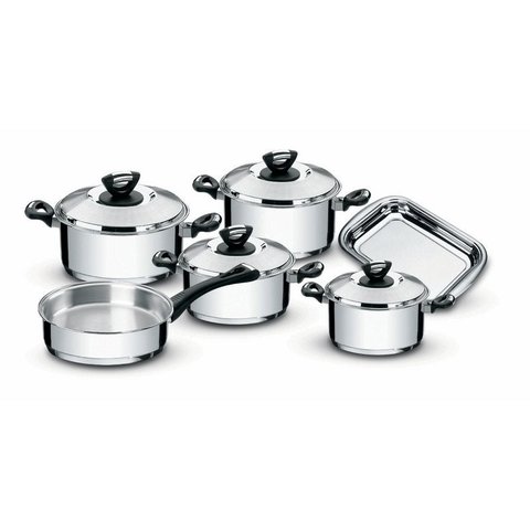 Jogo de Panelas Aço Inox SOLAR BAQUELITE 6 Peças Tramontina 65720/000