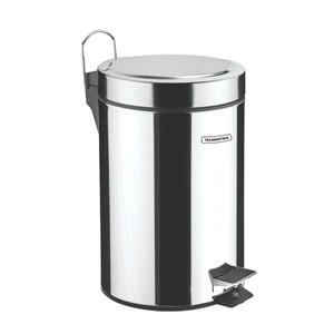 Lixeira Inox com Pedal Tramontina Brasil com Acabamento Polido e Balde Interno Removível 20 L