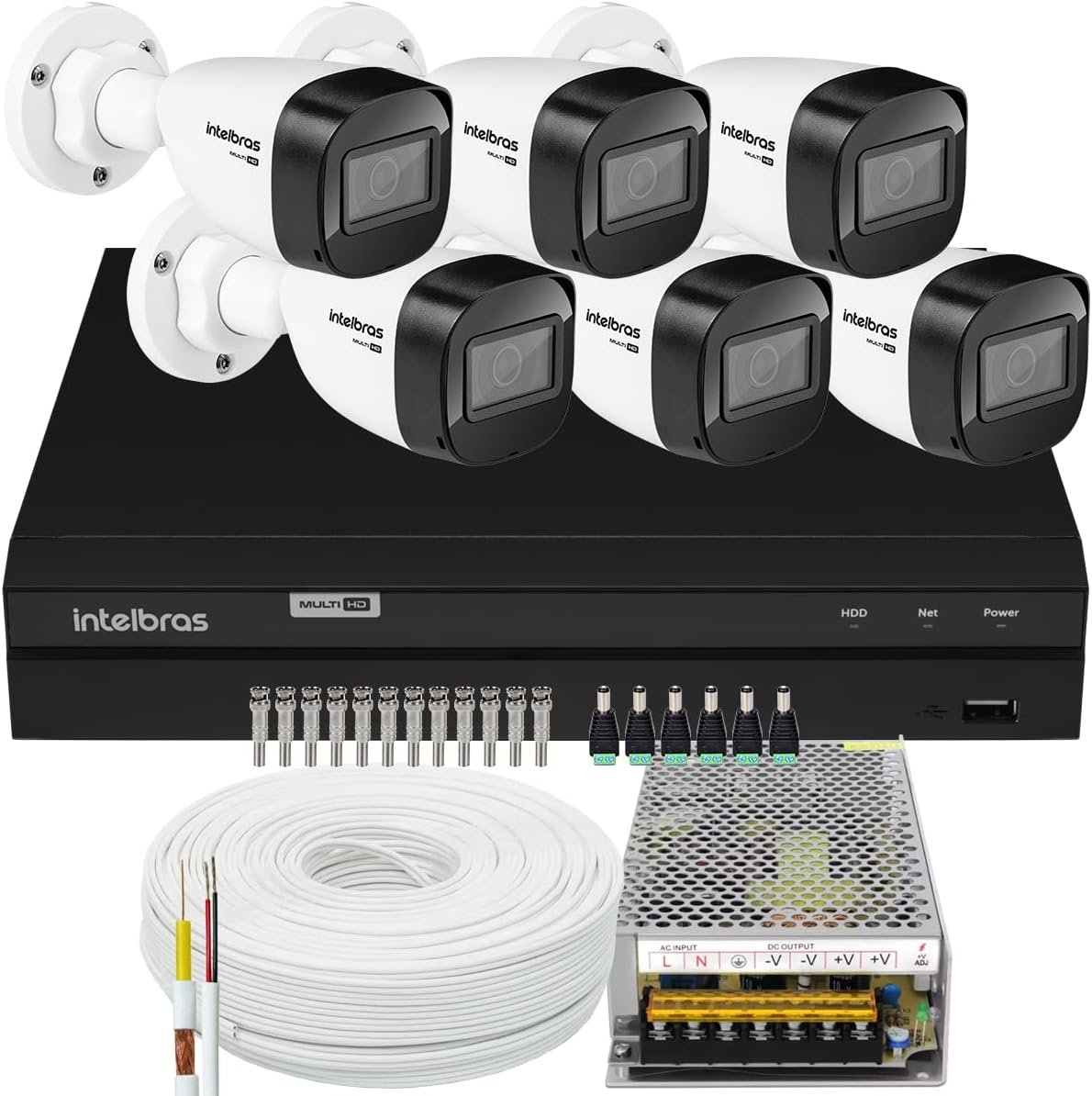 Kit Cftv 06 Câmeras Vhd 1130 B G7 Mhdx 1208 sem Hd 10a