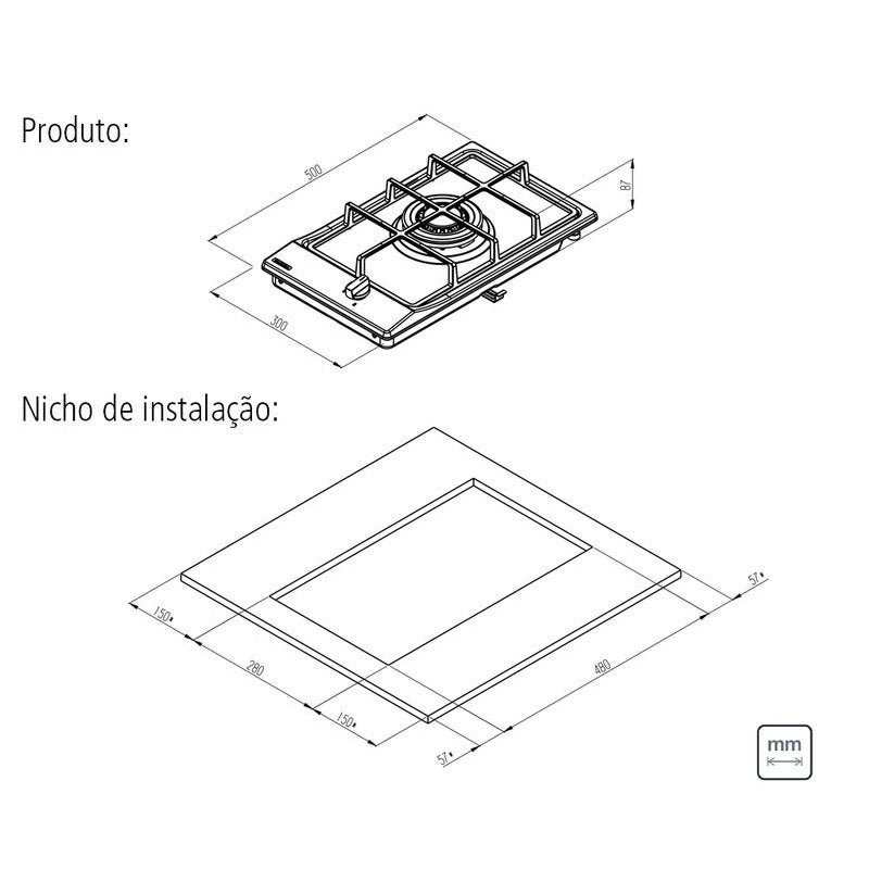 Cooktop 1 Boca Tramontina 94700/114 Aço Inox - 2