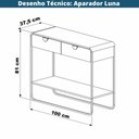 Ver imagem 3 de Aparador Organico 2 Gavetas 100 Cm 28066 Hanover Dourado Artesano