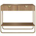 Ver imagem 1 de Aparador Organico 2 Gavetas 100 Cm 28066 Hanover Dourado Artesano