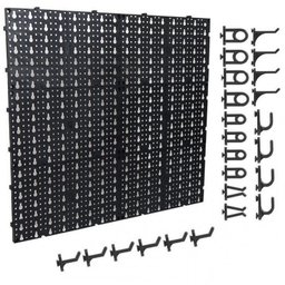 Painel Organizador Para Ferramentas Em Plástico Perfurado Organizador Preto - 1