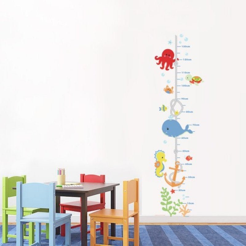 Adesivo Decorativo Infantil Stixx Reguinha Fundo do Mar Menino colorido (38x140cm) - 1