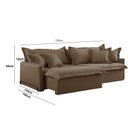 Ver imagem 2 de Sofá Cama Leona Retrátil e Reclinável 190 Cm Braço 15 Cm Meu Sofá Online