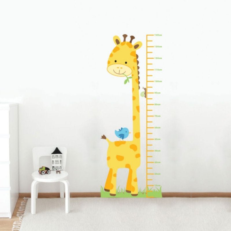 Adesivo de Parede Infantil Medidor Stixx - Reguinha Amiga Girafa (53X141cm)