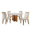 Ver imagem 2 de Conjunto Sala de Jantar Mesa Olimpia 120 Cm em Mdf e 4 Cadeiras Athenas