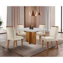 Ver imagem 1 de Conjunto Sala de Jantar Mesa Olimpia 120 Cm em Mdf e 4 Cadeiras Athenas