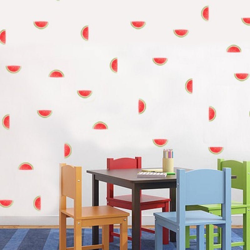 Adesivo Decorativo Stixx com melancias Watermelon colorido com 72 unidades de 10x4,7cm