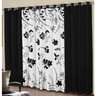 Cortina de Sala/Quarto Preta e Branca Maria Estampada 300x250 - 1