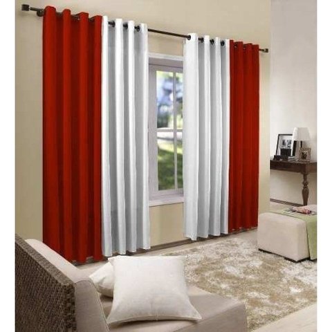 Cortina para Janela 4,00 X 2,50 Vicenza Vermelha Admirare