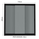 Ver imagem 4 de Guarda Roupa Casal Madesa Mônaco 3 Portas de Correr