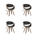 Ver imagem 3 de Kit 4 Cadeiras Jantar Giratória Estofada Nicole Rivatti