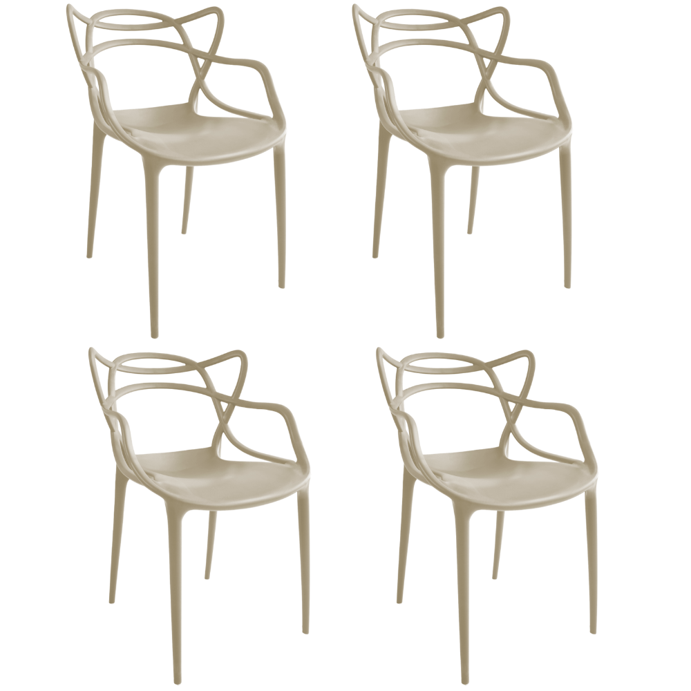 Kit 4 Cadeiras de Jantar Masters Allegra Fendi MadeiraMadeira