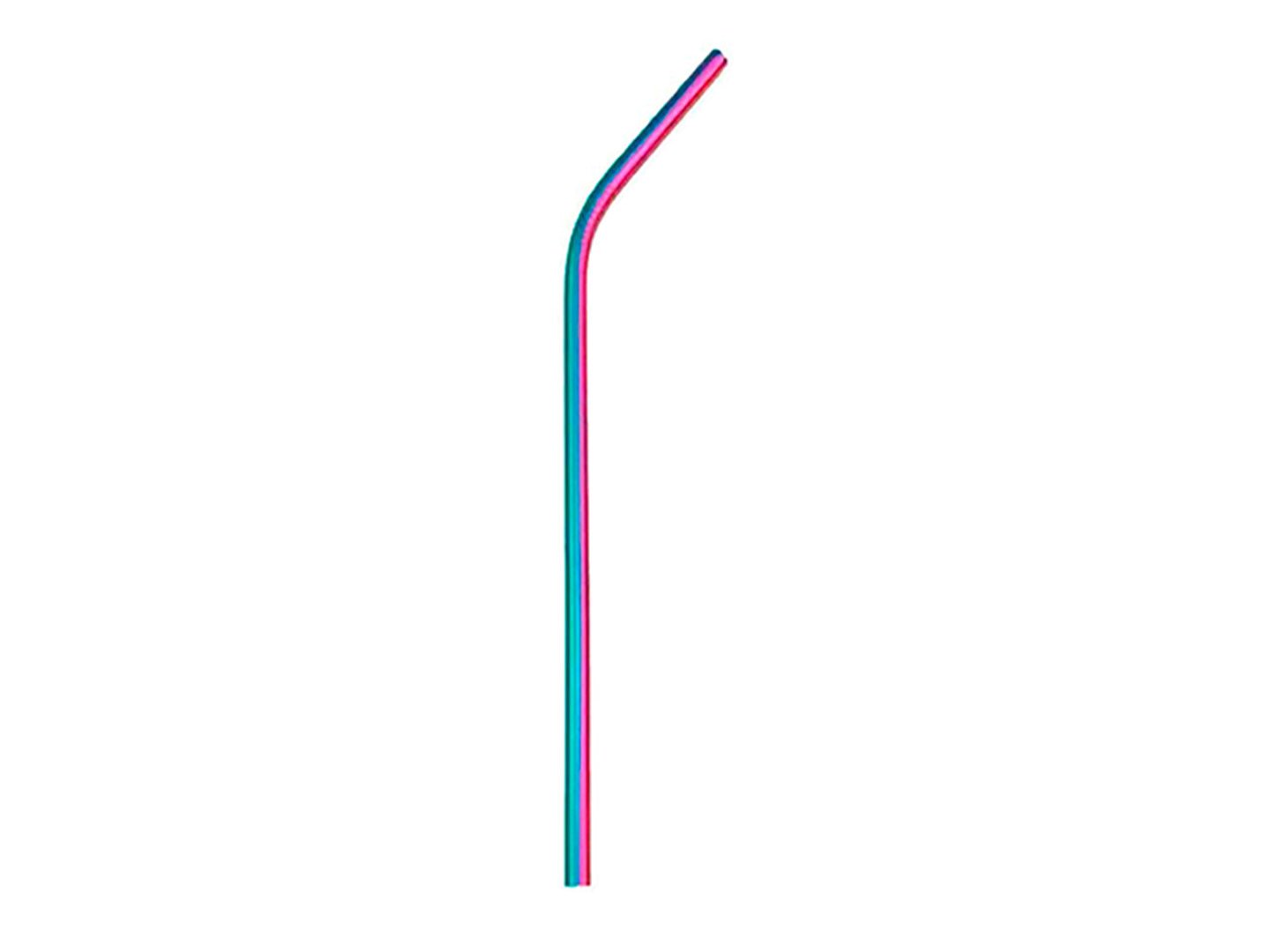 Canudo de Inox Curvo 6mm:rainbow