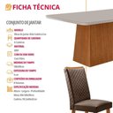 Ver imagem 5 de Mesa de Jantar Aida 6 Lugares MDF Vidro Serigrafado Off White 180cm Moderna