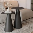 Ver imagem 4 de Mesa Lateral Orgânica Ébano 51 Cm Linn Design Decor Mesa Lateral Cone Ébano