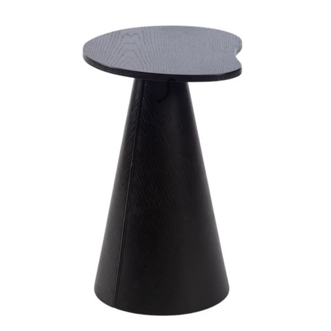 Mesa Lateral Orgânica Ébano 51 Cm Linn Design Decor Mesa Lateral Cone Ébano