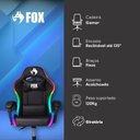 Ver imagem 2 de Cadeira Gamer Fox Racer Nordic Rgb Preta B98