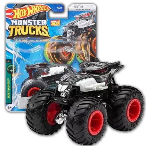 Hot Wheels Carrinho 1/64 Monster Truck Surpresa Mattel FYJ44 com o