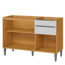 Ver imagem 2 de Balcão de Pia 100% Mdf 3 Portas 2 Gavetas 120cm Luna Cinamomo/branco