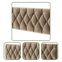 Ver imagem 2 de Cabeceira de Cama Queen Estofada Capitone Pari 1,60 X 55 Bege Suede